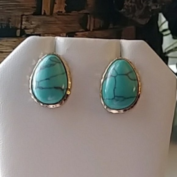 Avon Jewelry Faux Turquoise Earrings Size 6 Ring Set Poshmark